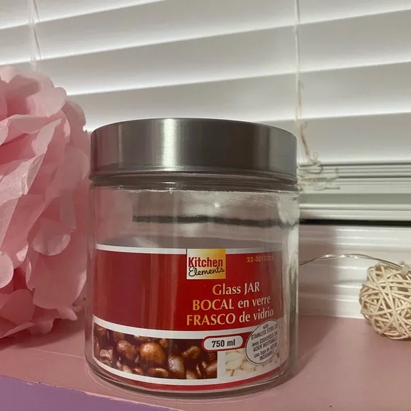 4 Kitchen Elements Containers Silver Glassware - Picture 5 of 6